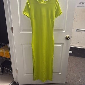 Zara Lime Green Short Sleeve Dress
